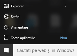 Aplicația Setări meniu Start din Windows 10