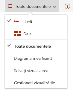 Meniul vizualizări din Microsoft Edge