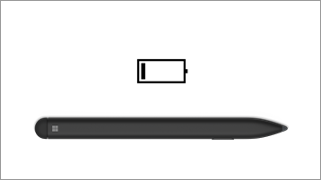 Creionul Surface subțire și pictograma bateriei