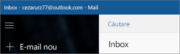 Cum arată panglica atunci când aveți aplicația Mail pentru Windows 10.