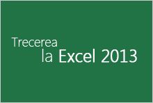 Trecerea la Excel 2013