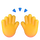 Emoji mâini sărbătorind echipe