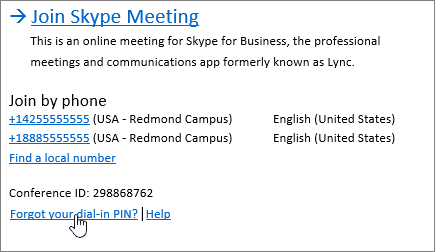 SFB asocierea la o întâlnire Skype