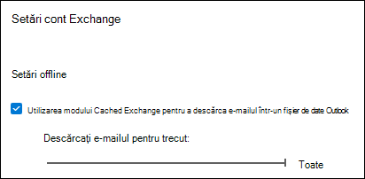 Mutați glisorul la Toate pentru a descărca toate mesajele de e-mail Outlook atunci când exportați mesajele de e-mail