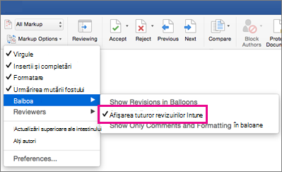 Show all Revisions inline is highlighted