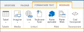 Inserare panglică în pagina Wiki