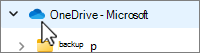 Titlul folderului OneDrive selectat
