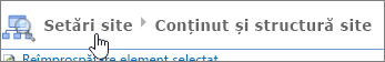 Breadcrumbs in the Question order dialog with the next level up highlighted.