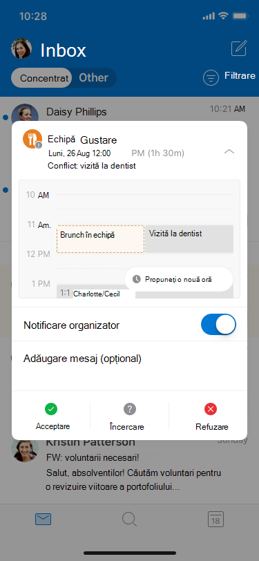 iOS Outlook propune o nouă oră