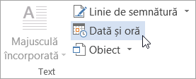 Selecting Date & Time on the Insert tab
