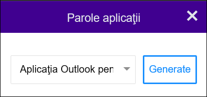 Selectați Outlook Desktop și apoi Generare.
