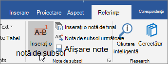 On the References tab choose Insert Footnote