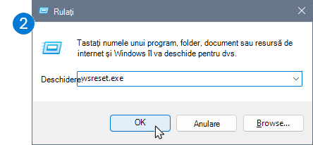 Icon showing a Run dialog with reset commands