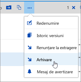 Document menu with Check in highlighted