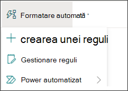 Imagine a meniului Automatizați cu Power Automate selectat