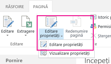 Page tab opened to ribbon with Edit Properties highlighted