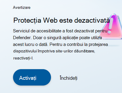Protecția web este dezactivată