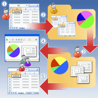 Cum funcționează împreună Excel Services și Excel 2007