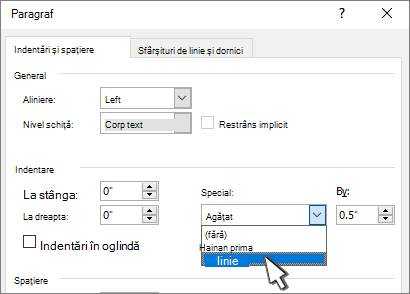 Selecting Hanging indent