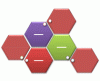 Макет графического элемента SmartArt "Кластер шестиугольников"
