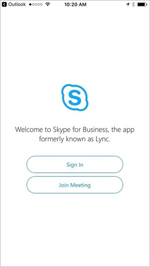 Присоединение к собранию Skype для бизнеса на мобильном устройстве