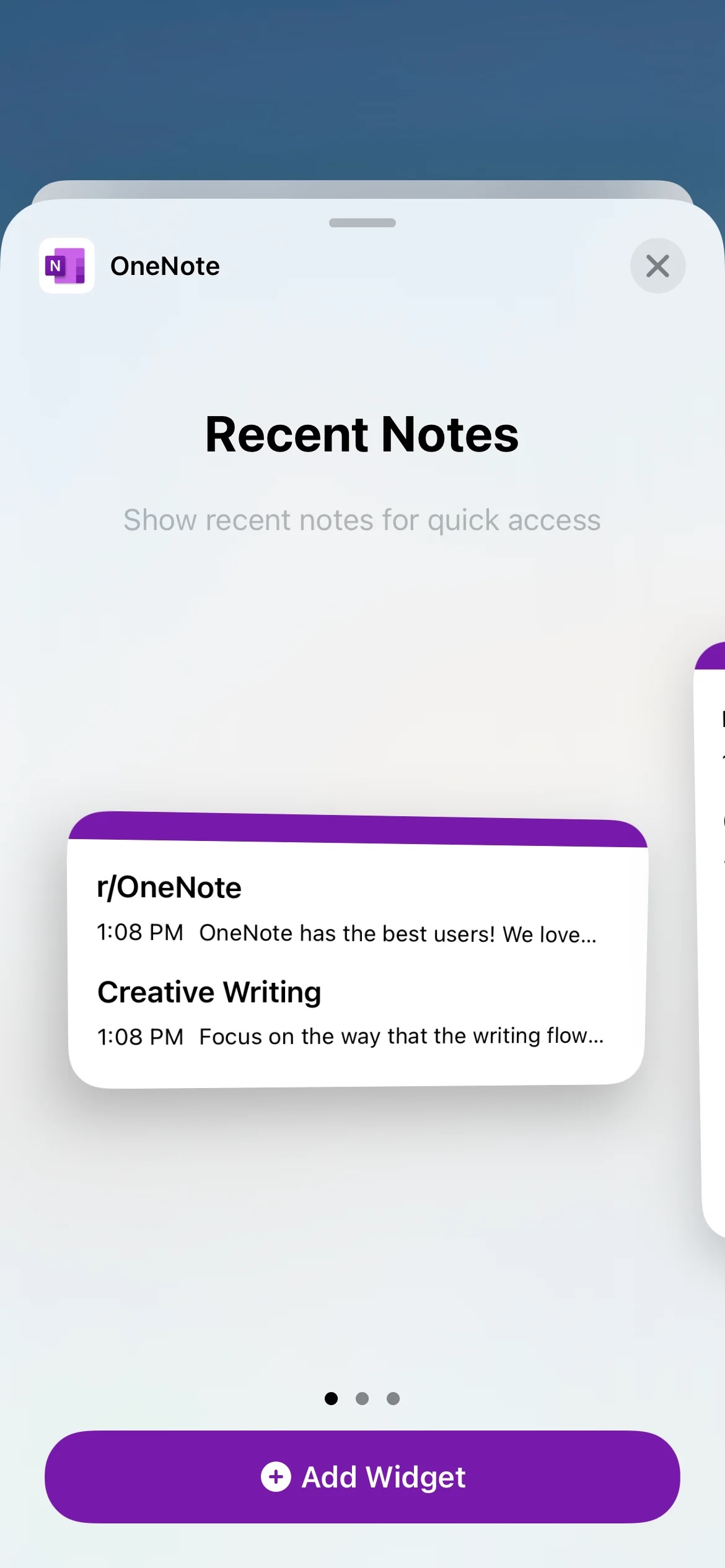 Мини-приложения OneNote для iOS - Служба поддержки Майкрософт