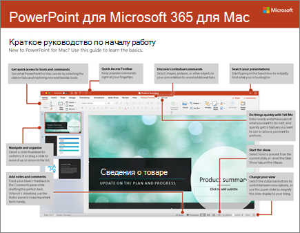 Краткое руководство по началу работы с PowerPoint 2016 для Mac
