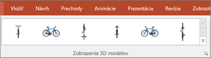 Galéria Zobrazenia 3D modelu poskytuje užitočné predvoľby na usporiadanie zobrazenia 3D obrázka