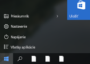 Panel úloh systému Windows s nepriradenými ikonami
