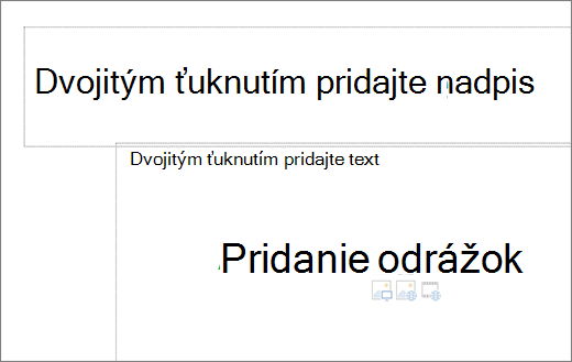 Obrázok prázdneho poľa názvu a prázdneho textového poľa na zobrazenie, kde budú odrážky fungovať.