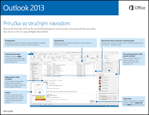 Príručka so stručným návodom pre Outlook 2013