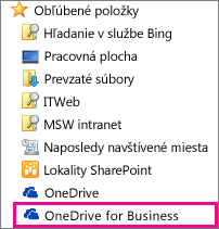 Priečinok služby OneDrive for Business