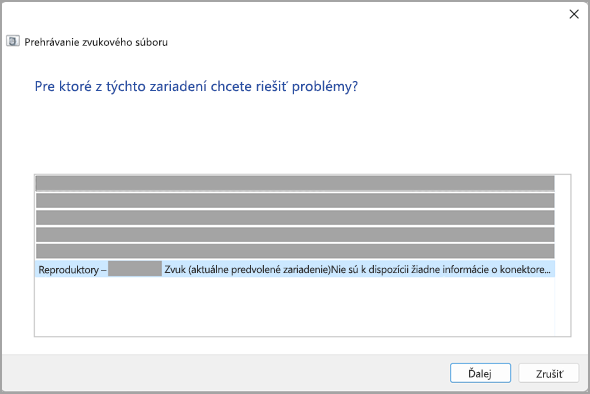 V nastaveniach zvuku vo Windowse 11 môžete spustiť poradcu pri riešení problémov so zvukom.