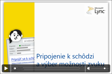 Snímka obrazovky znázorňujúca powerpointovú snímku s ovládacími prvkami videa