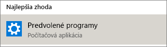 Predvolené programy vo Windowse