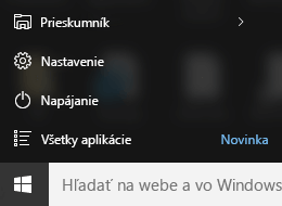 Aplikácia nastavenie ponuky Štart vo Windowse 10