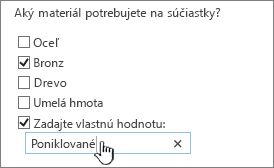 Otázka prieskumu so zadaním vlastnej hodnoty