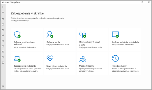 Aplikácia Windows Zabezpečenie vo Windowse 11