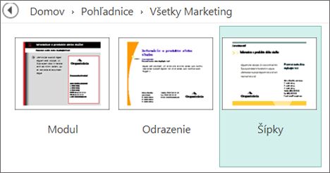 Marketingové šablóny pohľadnice v Publisheri.