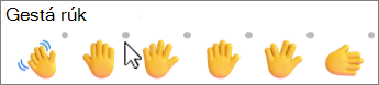 Emoji so sivou bodkou na zmenu tónu pleti.