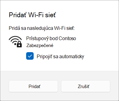 Pridanie Wi-Fi siete do Windows 11.