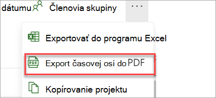 Export do formátu PDF