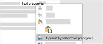 Úprava hypertextového prepojenia