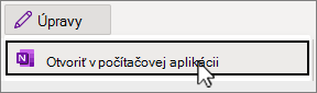 Ponuka Otvoriť v počítačovej aplikácii