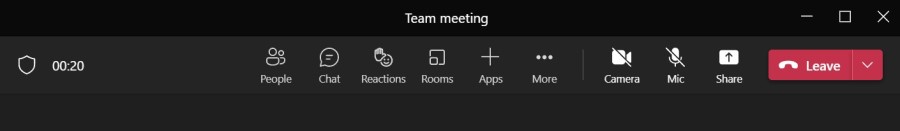 meeting control bar with timer