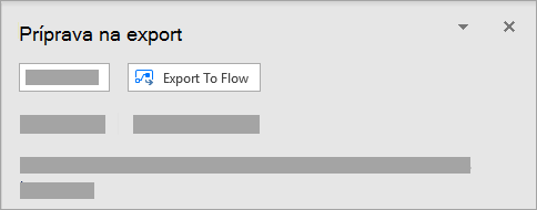 Na table Pripraviť na export vyberte položku Exportovať do postupu.