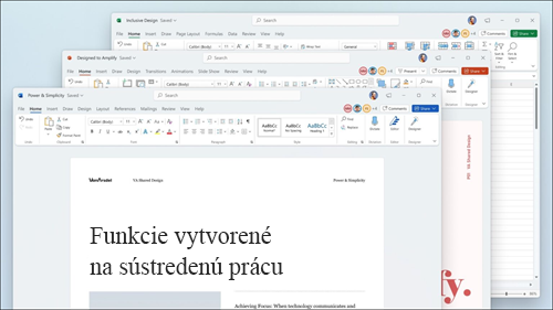 Word, Excel a PowerPoint sa zobrazujú s aktualizáciami vizuálu na páse s nástrojmi a zaoblenými rohmi tak, aby zodpovedali používateľskému rozhraniu Windowsu 11.