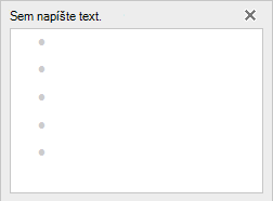 Pridanie textu do grafického prvku SmartArt v textovom editore na ľavej strane