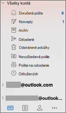 Zjednotený priečinok doručenej pošty v Outlooku pre Mac.