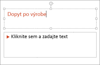 Pridávanie textu do textového poľa v PowerPointe